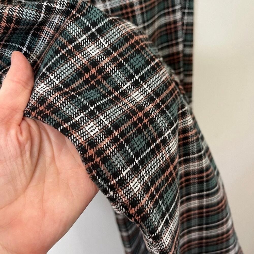 American Eagle Women's Super Hi-Rise Skinny Trouser Pants 2 Tartan Plaid Green - Picture 5 of 12